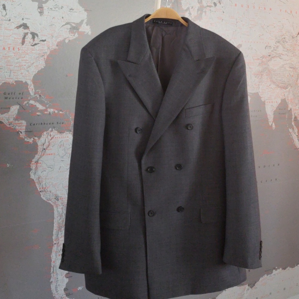 Hugo Boss Blazer Super 120Italian Wool Coat 46L.